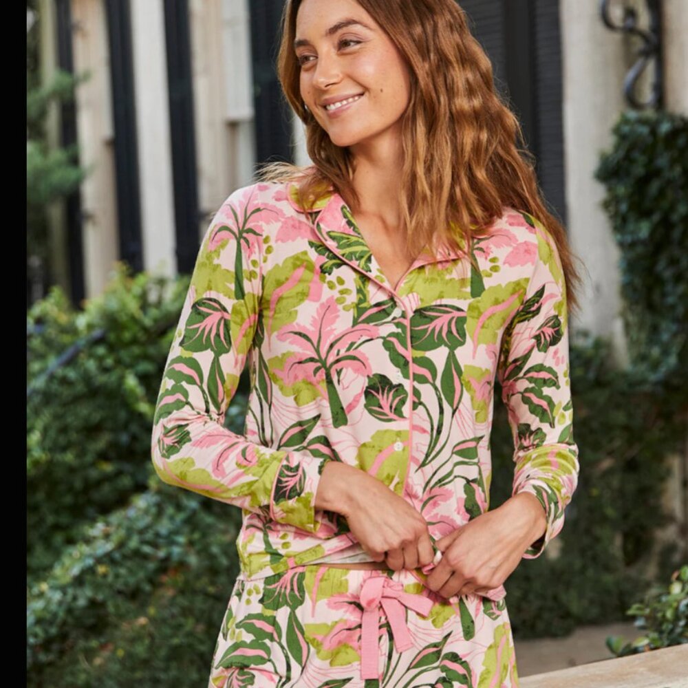 Spartina 449 - Pajama Top Palm Paradise - Picture 2 of 8
